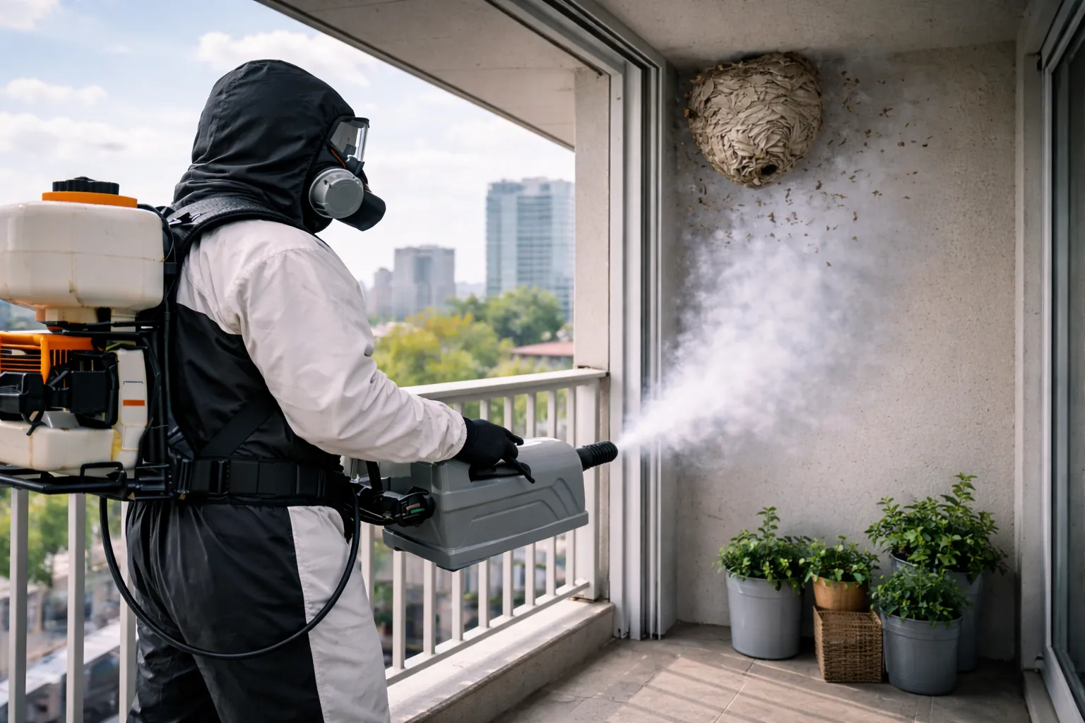 Уничтожение ос и осиных гнезд качественно